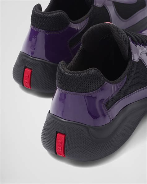 Violet/black Prada America's Cup sneakers 